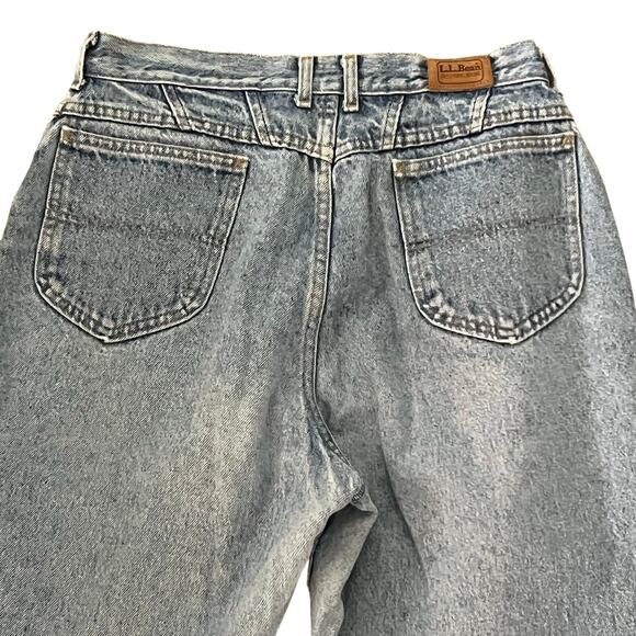 Vintage L.L. Bean Mom Jeans Women’s 30x31 High Waist Light Wash Denim Maine 90s - Picture 3 of 5